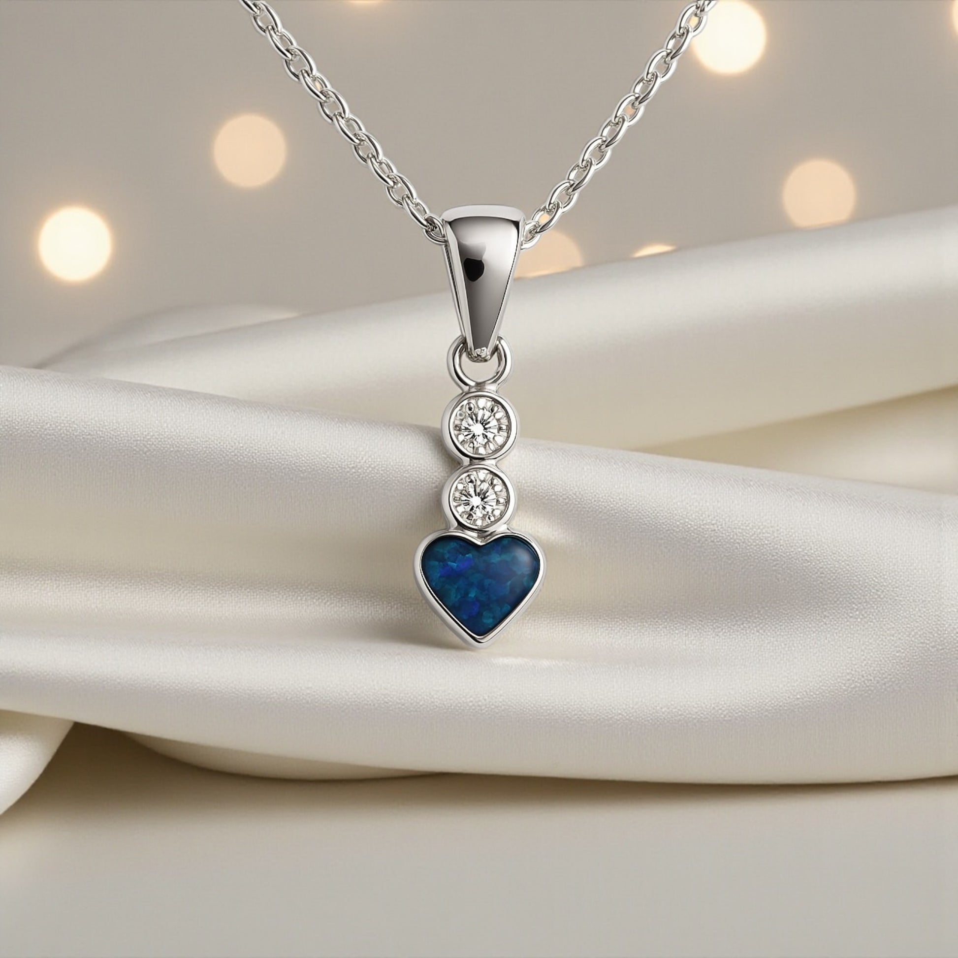 silver heart drop ashes memorial pendant, uk