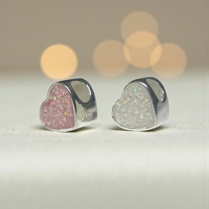 silver heart ashes charm, handcrafted in lancashire, uk