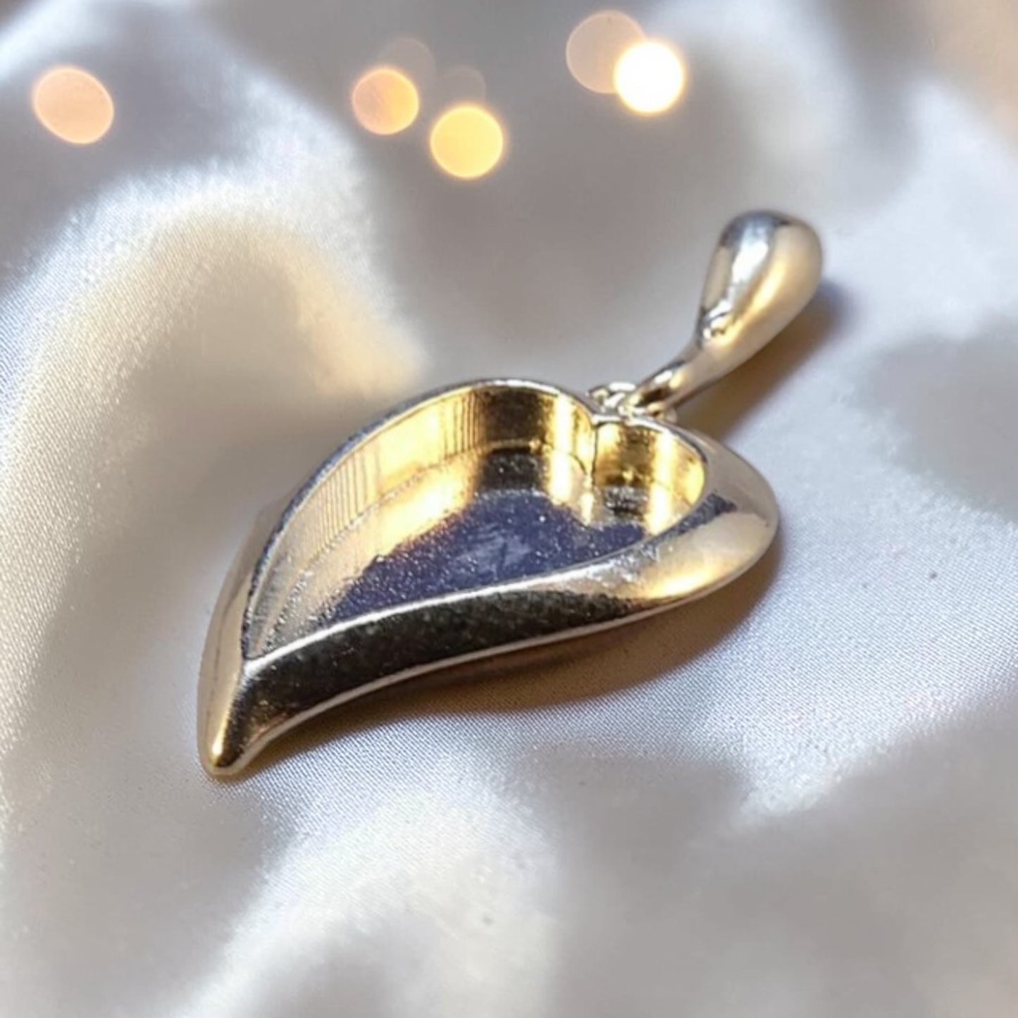 silver heart memorial pendant, handcrafted in uk