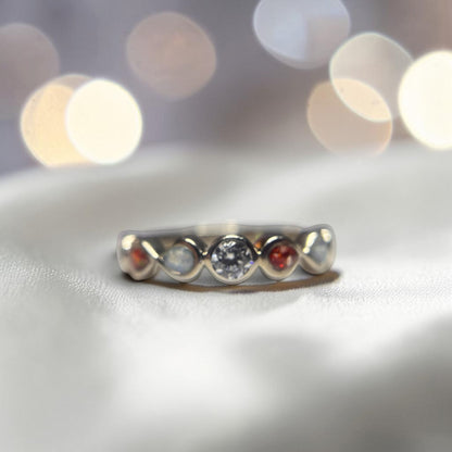 silver infinity memorial ashes ring, handcrafted in uk