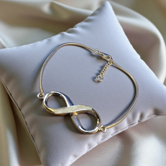 Silver infinity memory jewellery, handcrafted in Lancashire UK 