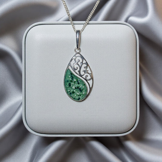 Silver Pendant for ashes/hair, handcrafted in Lancashire, UK