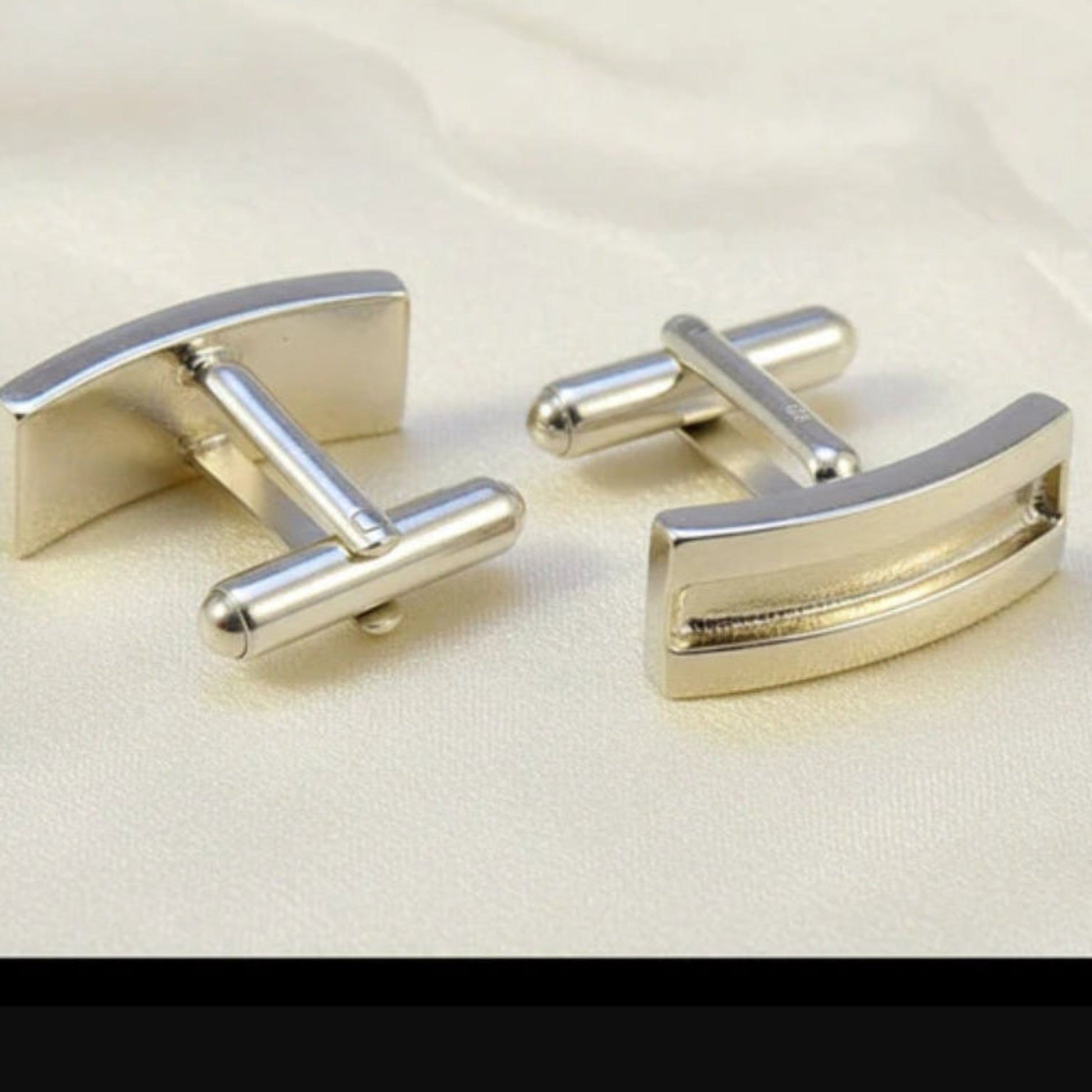silver ashes memorial cufflinks, handcrafted in lancashire
