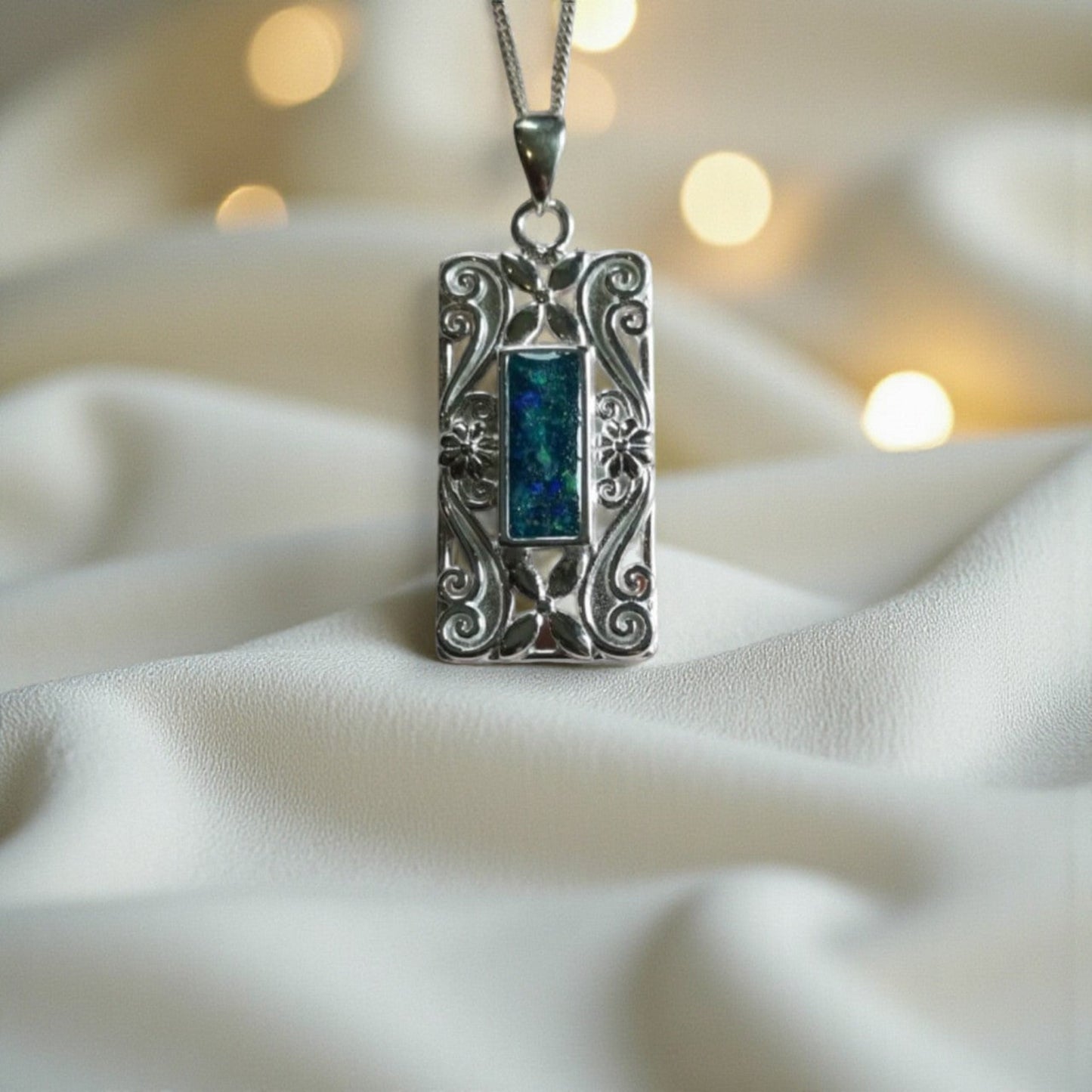 silver memorial pendant, handcrafted in lancashire, uk