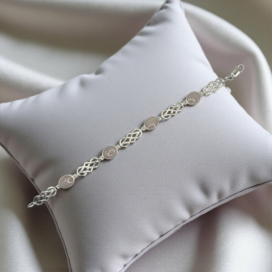 Silver keepsake memorial bracelet, handcrafted in Lancashire UK