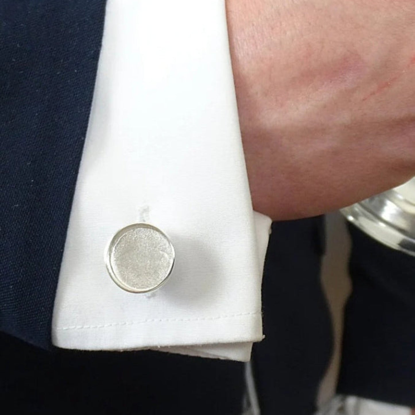 silver ashes mens cufflinks, handcrafted in rossendale
