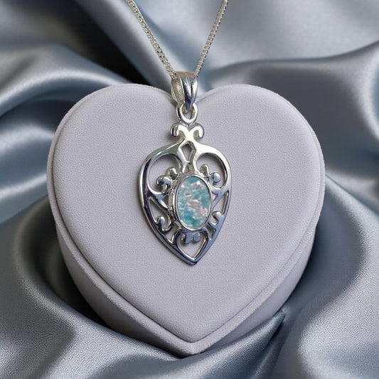 Silver Memorial Pendant, handcrafted in Lancashire, UK