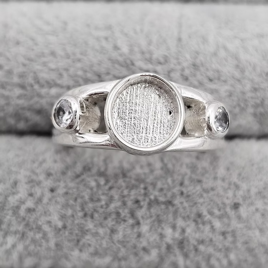 Silver ashes keepsake ring, handcrafted in Lancashire, UK