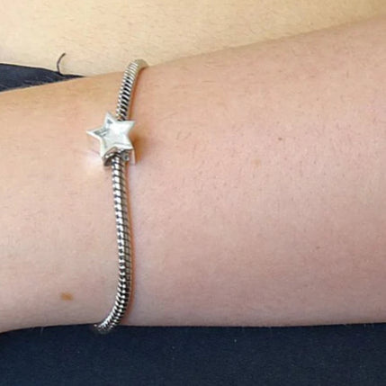 silver star memorial charm handcrafted in lancashire