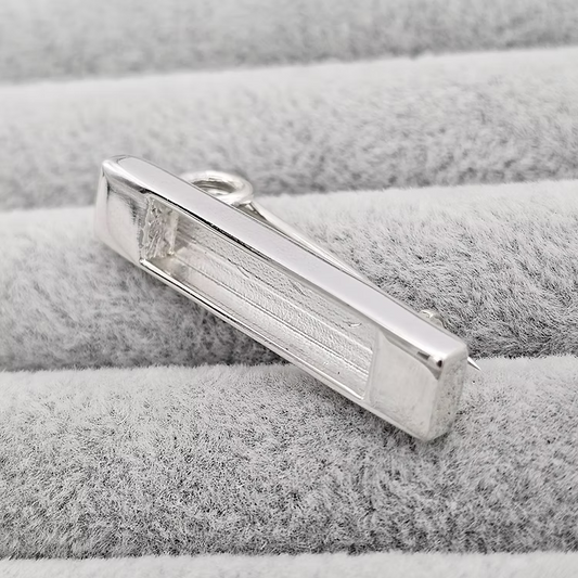 Silver memorial stock/tie pin handcrafted in Lancashire, UK