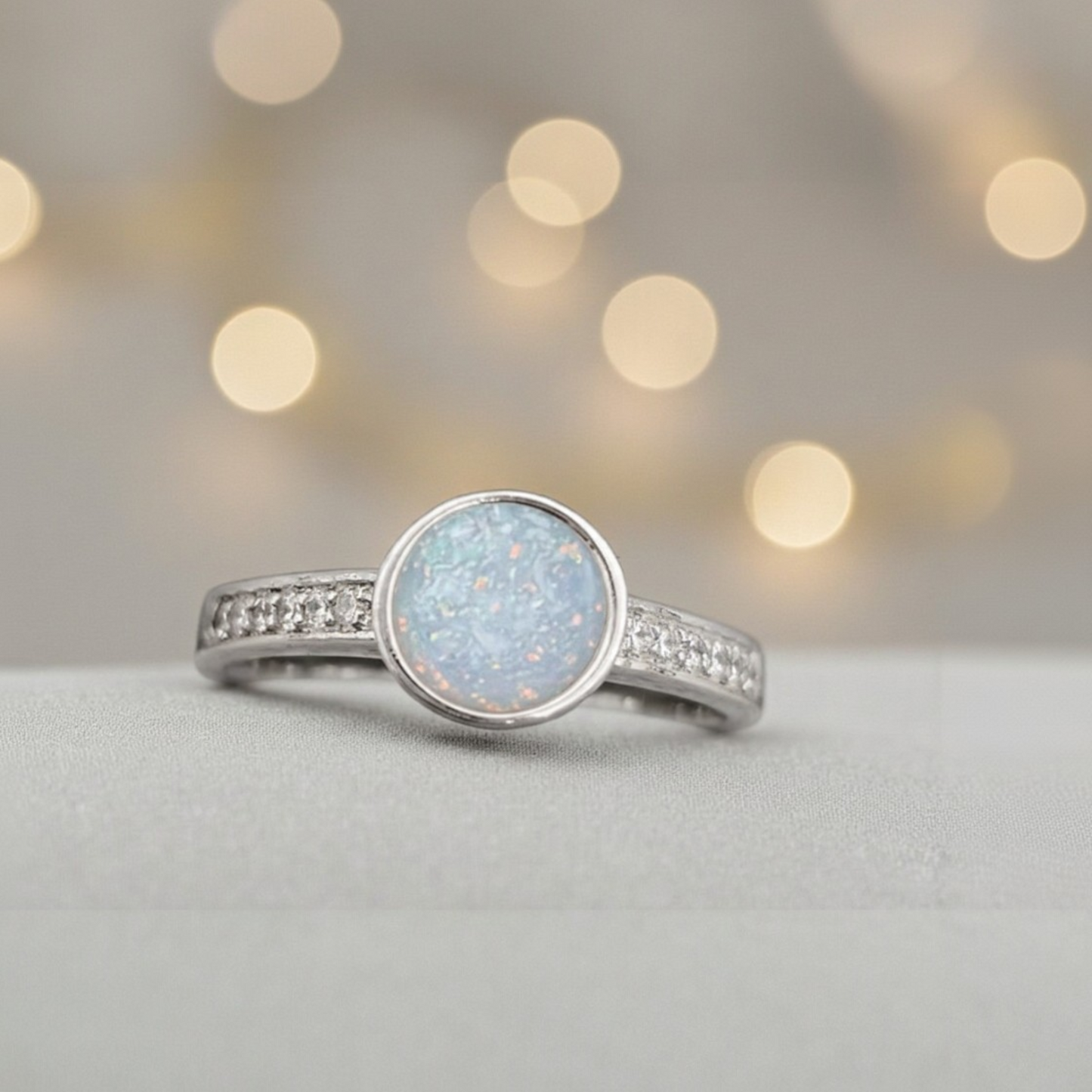Silver Whisper Ring — sterling silver ashes memorial ring, handcrafted in Lancashire, UK