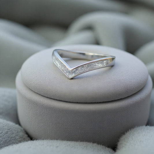 Silver wishbone ashes ring, handcrafted in Lancashire, UK