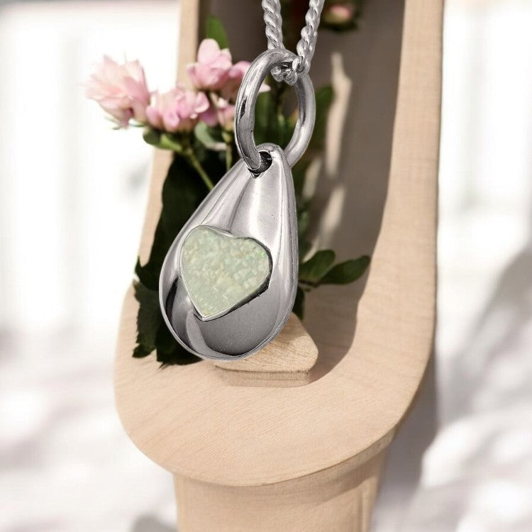 ** NEW**  3D Pebble Heart 925 Silver Pendant Blank
