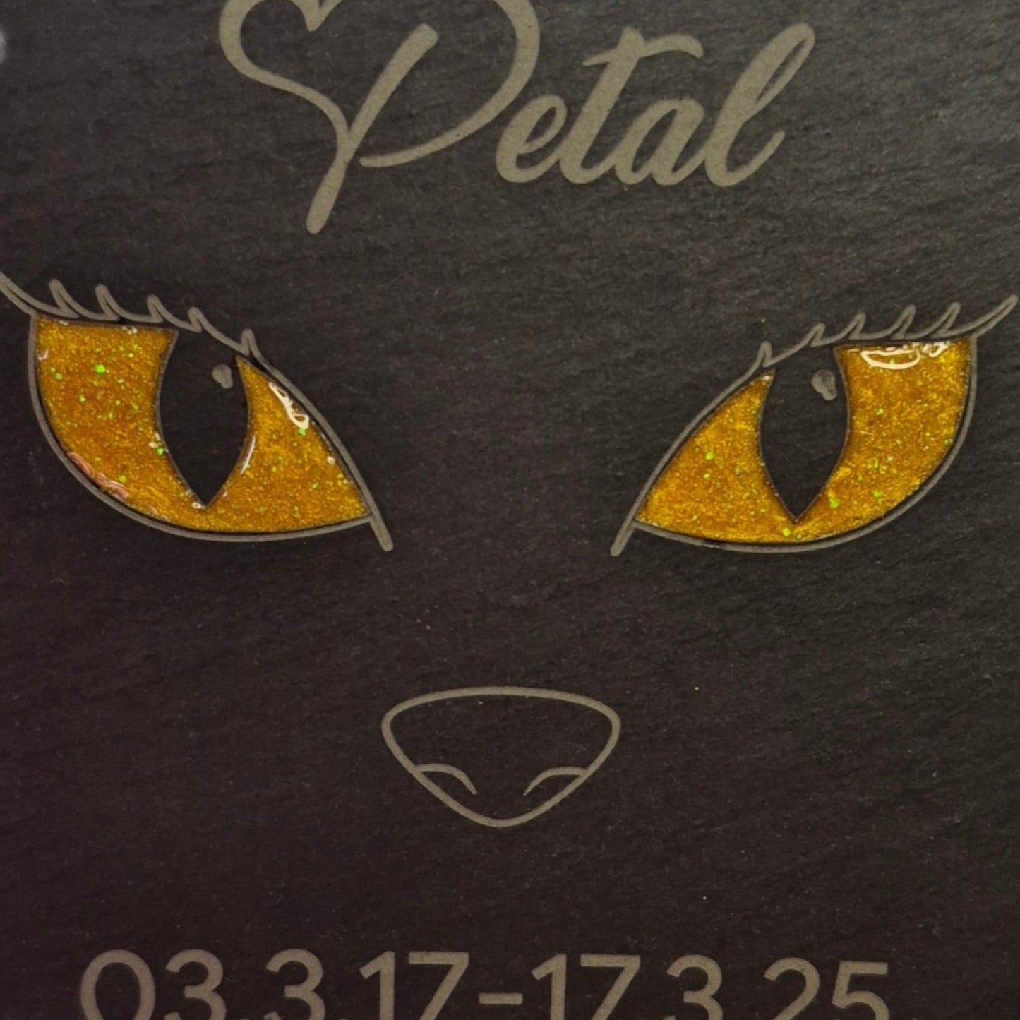 slate cat eyes memorial plaque