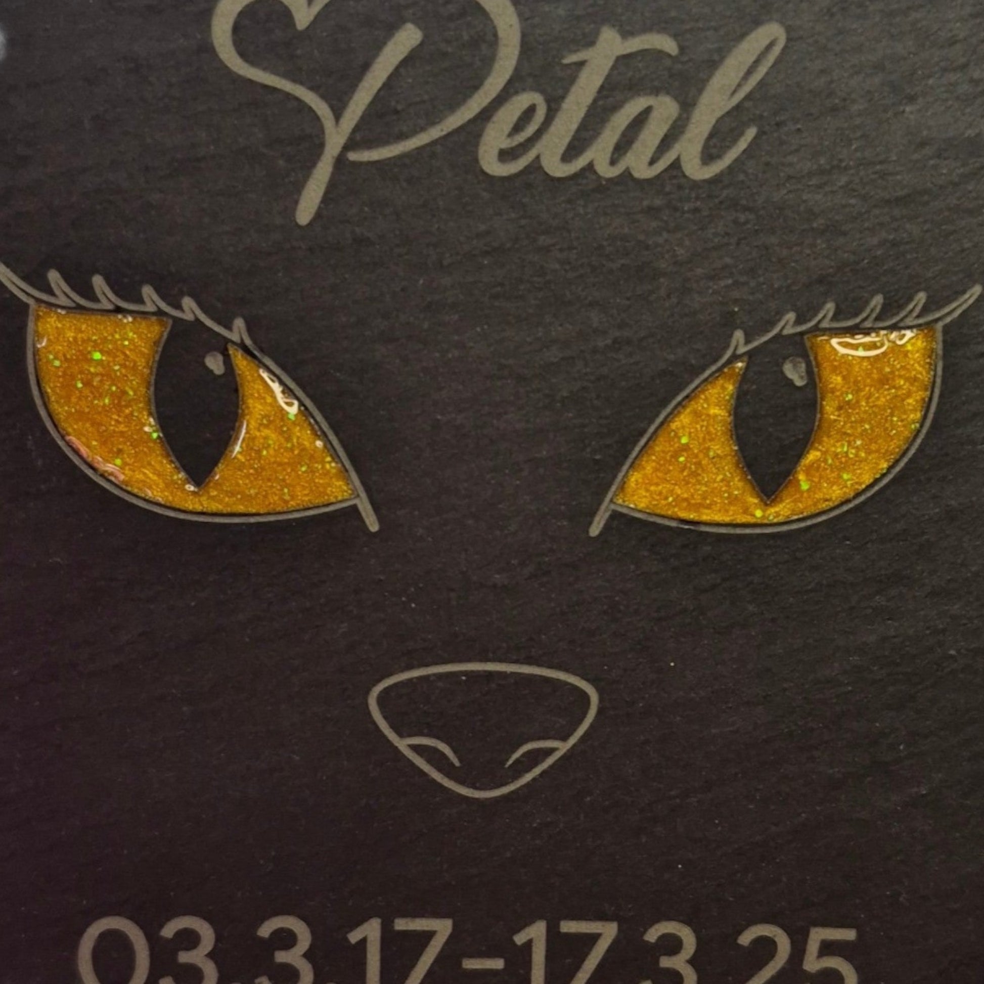 slate cat eyes memorial plaque