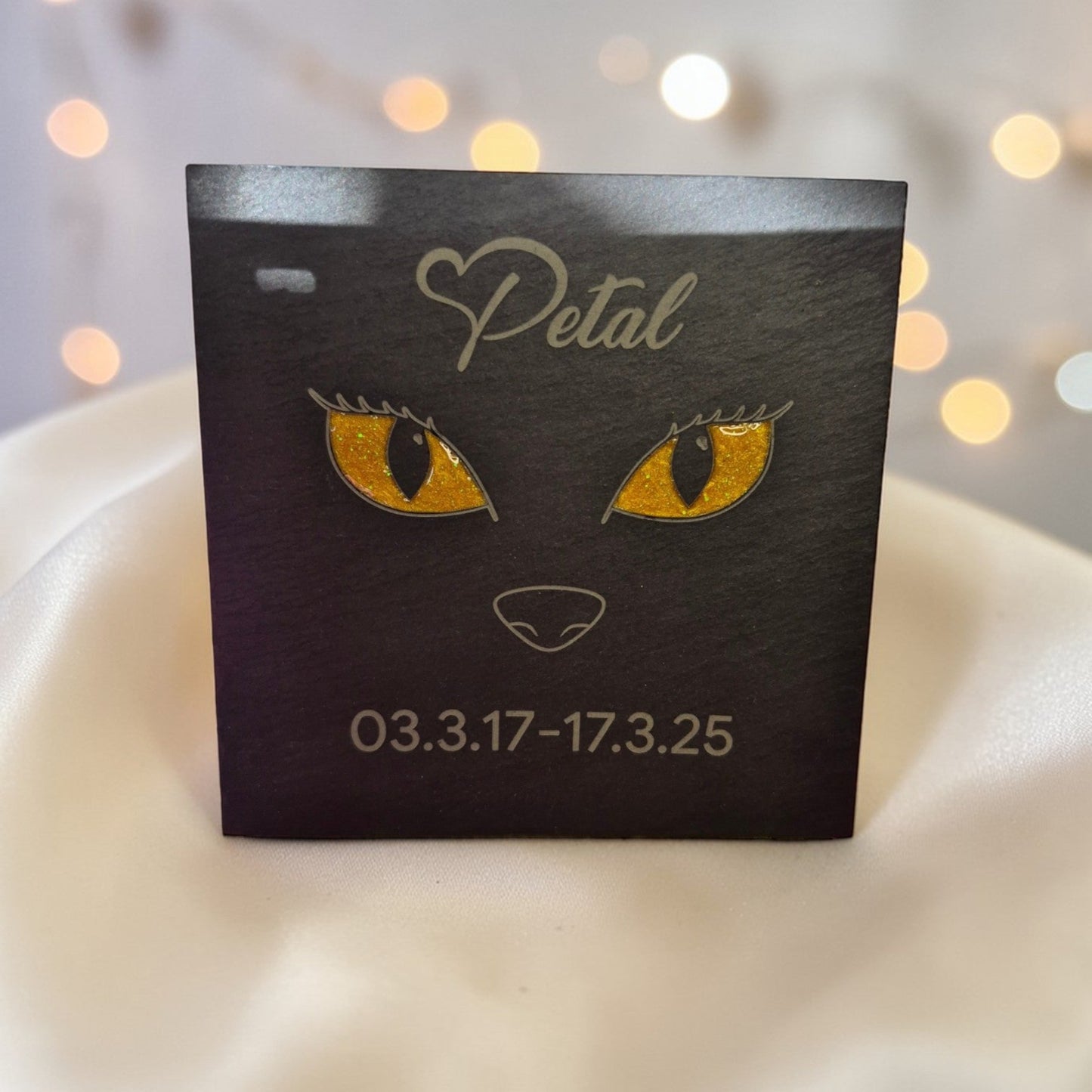 slate cat eyes memorial plaque
