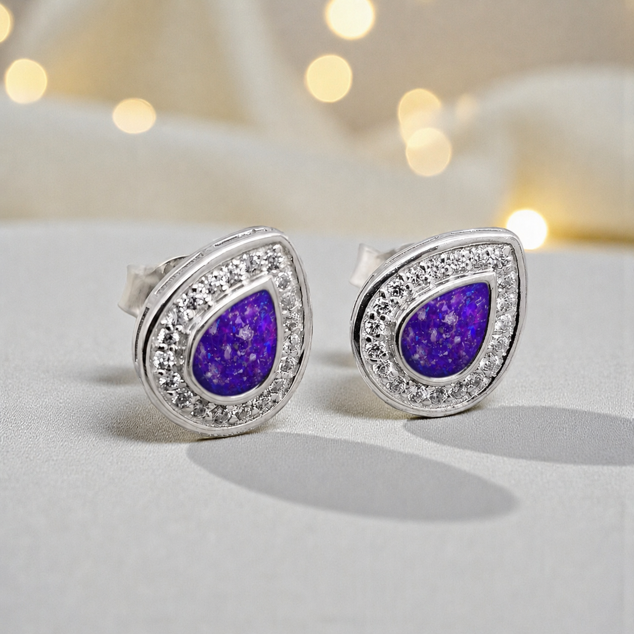 Keepsake Memorial Sterling Silver Ladies Ashes Earrings - Seraph Glow