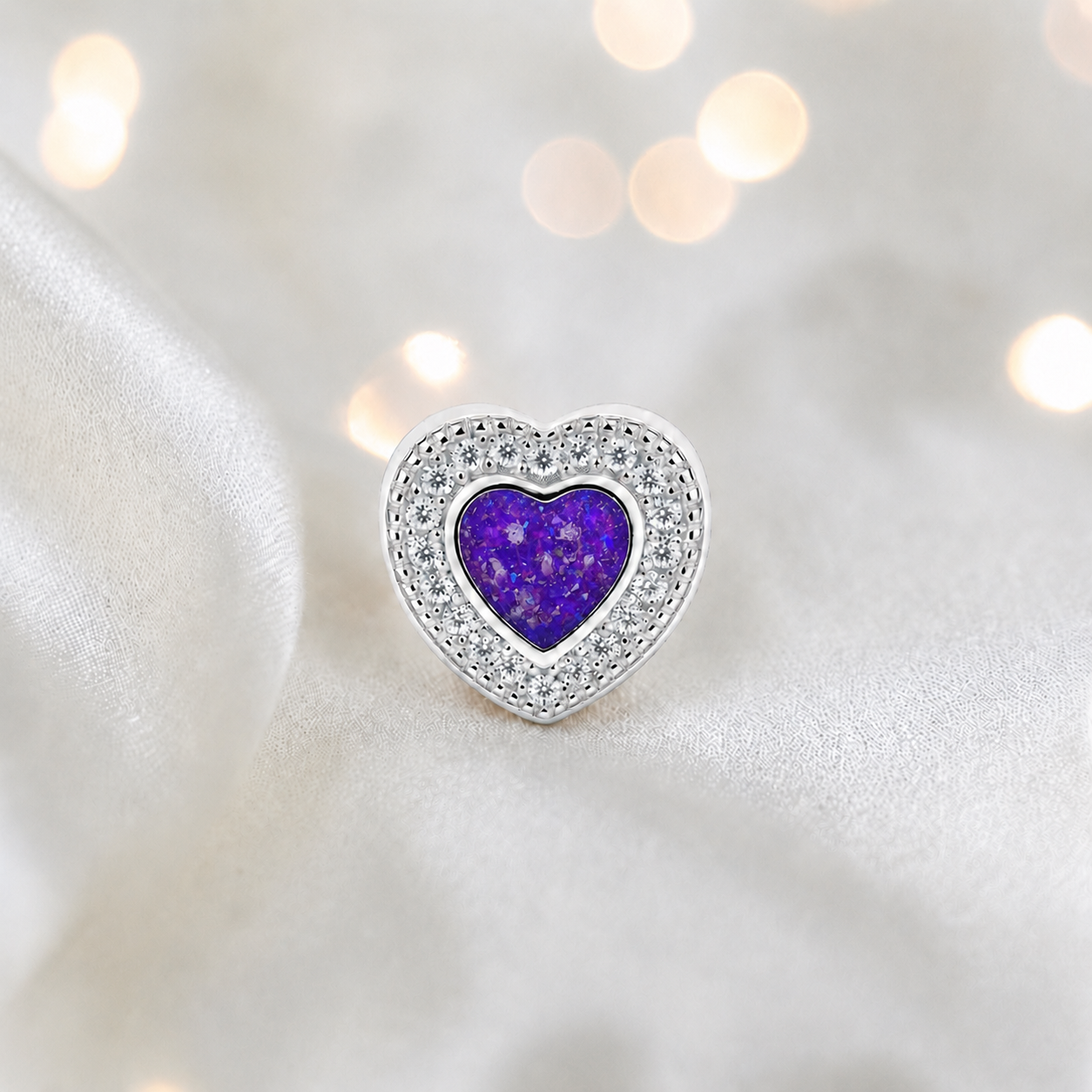 Sleepy lavender sterling silver whispers of love  ashes memorial charm, handcrafted in Lancashire by keepsake memorial