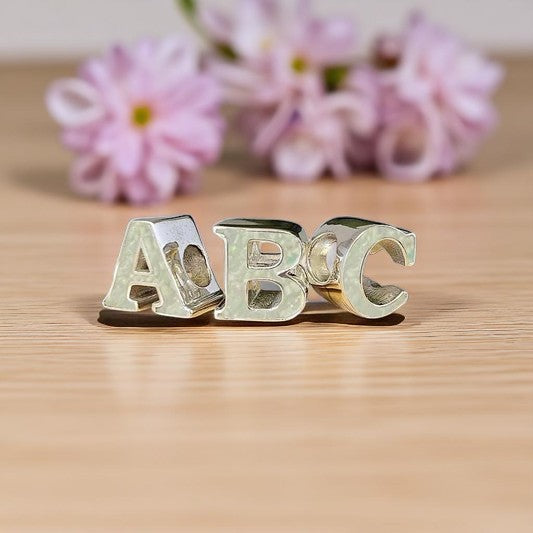 Solid 925 Silver Initial (Letter) Charm