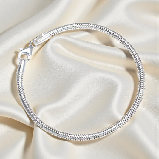 silver snake charm bracelet, rossendale