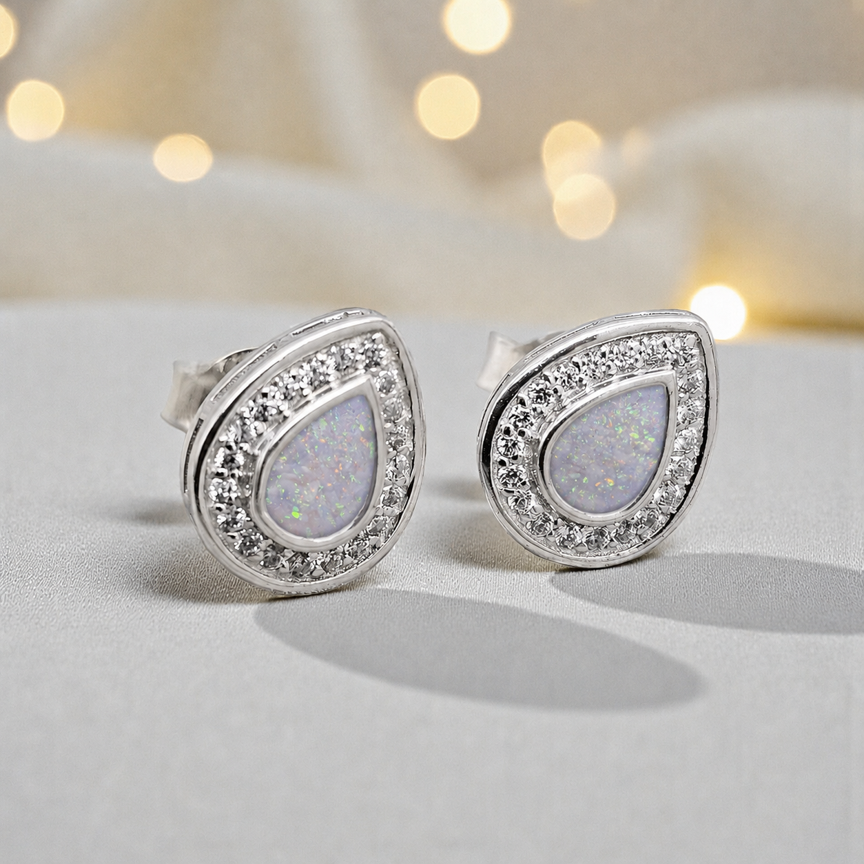 Keepsake Memorial Sterling Silver Ladies Ashes Earrings - Seraph Glow