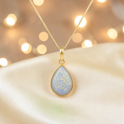 White Snow Golden Whisper 9ct gold pendant, handcrafted in Lancashire UK – by Keepsake Memorial Jewellery