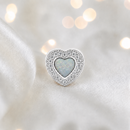White snow sterling silver whispers of love  ashes memorial charm, handcrafted in Lancashire by keepsake memorial