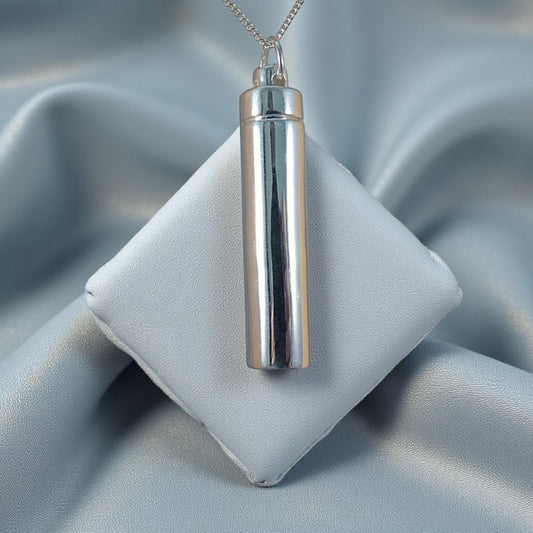 Men's keepsake Urn Pendant, with customisation, handmade memorial jewellery, Lancashire 