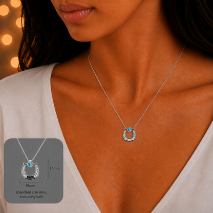 Sparkle horseshoe ashes pendant,  handcrafted in Lancashire UK - by Keepsake Memorial Jewellery