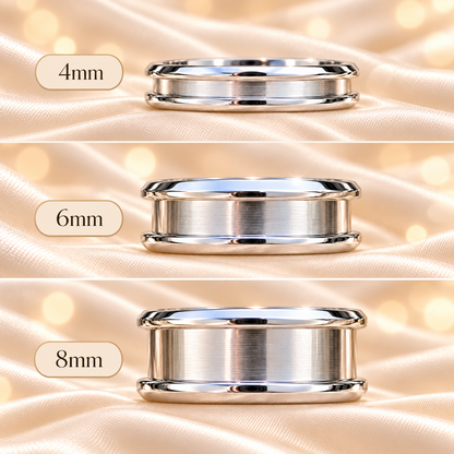 3 sizes stainless steel ashes channel ring 