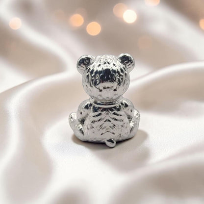 Stainless steel ted memorial bear,  handcrafted in Lancashire UK - by Keepsake Memorial Jewellery