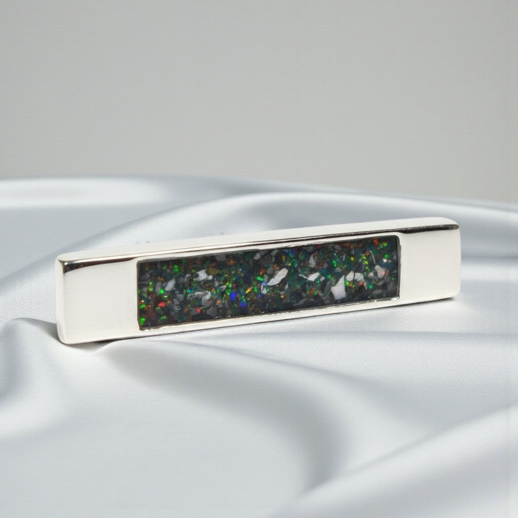 Silver keepsake stock pin, handcrafted in Lancashire, UK