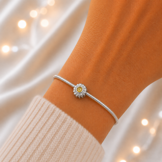 Sunflower memorial ashes charm, handcrafted in Lancashire UK