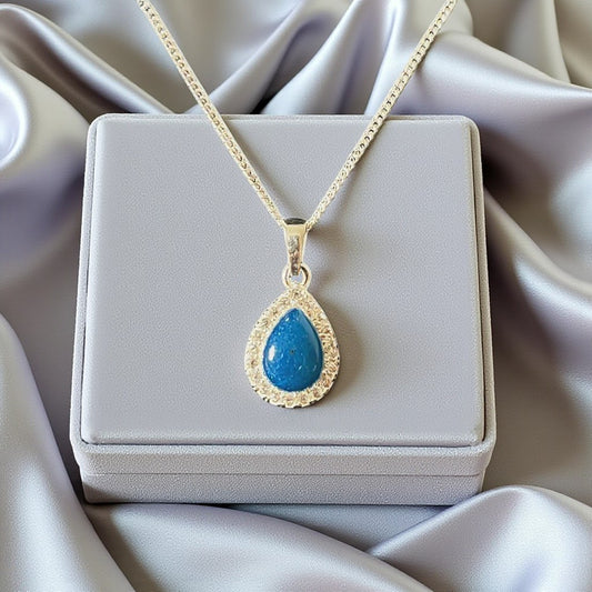 Teardrop keepsake memorial pendant, handcrafted in Lancashire, UK
