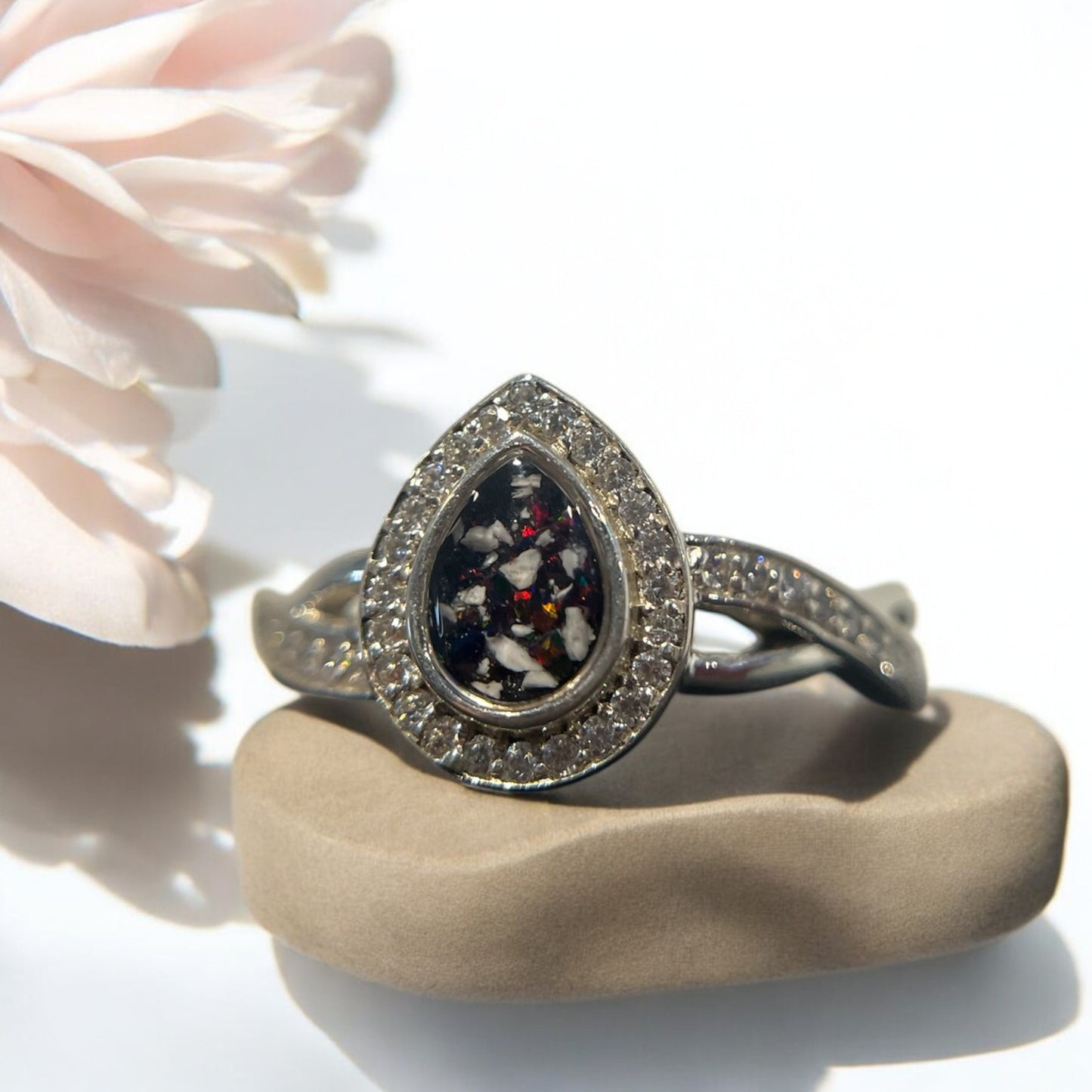 Stunning 925 Silver Criss Cross Ring with CZ Stones (LIMITED STOCK AVAILABLE)