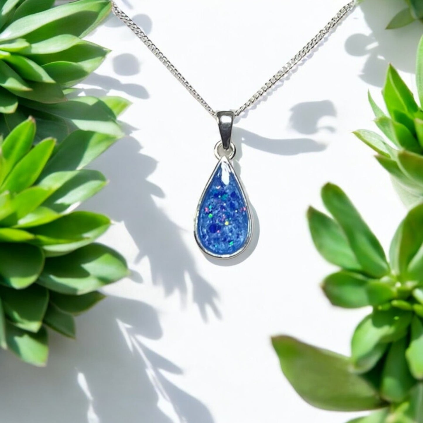 Solid Silver Pear Shaped Pendant