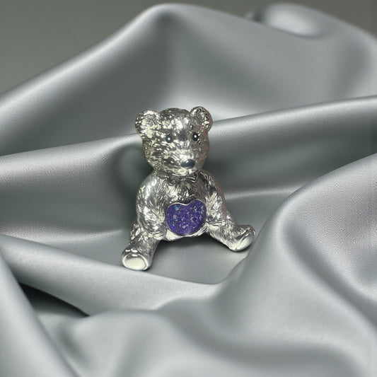 Stainless steel keepsake bear, handcrafted in Lancashire, UK