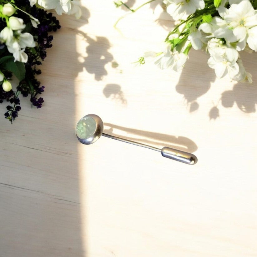 Elegant Solid 925 Silver Stick Pin