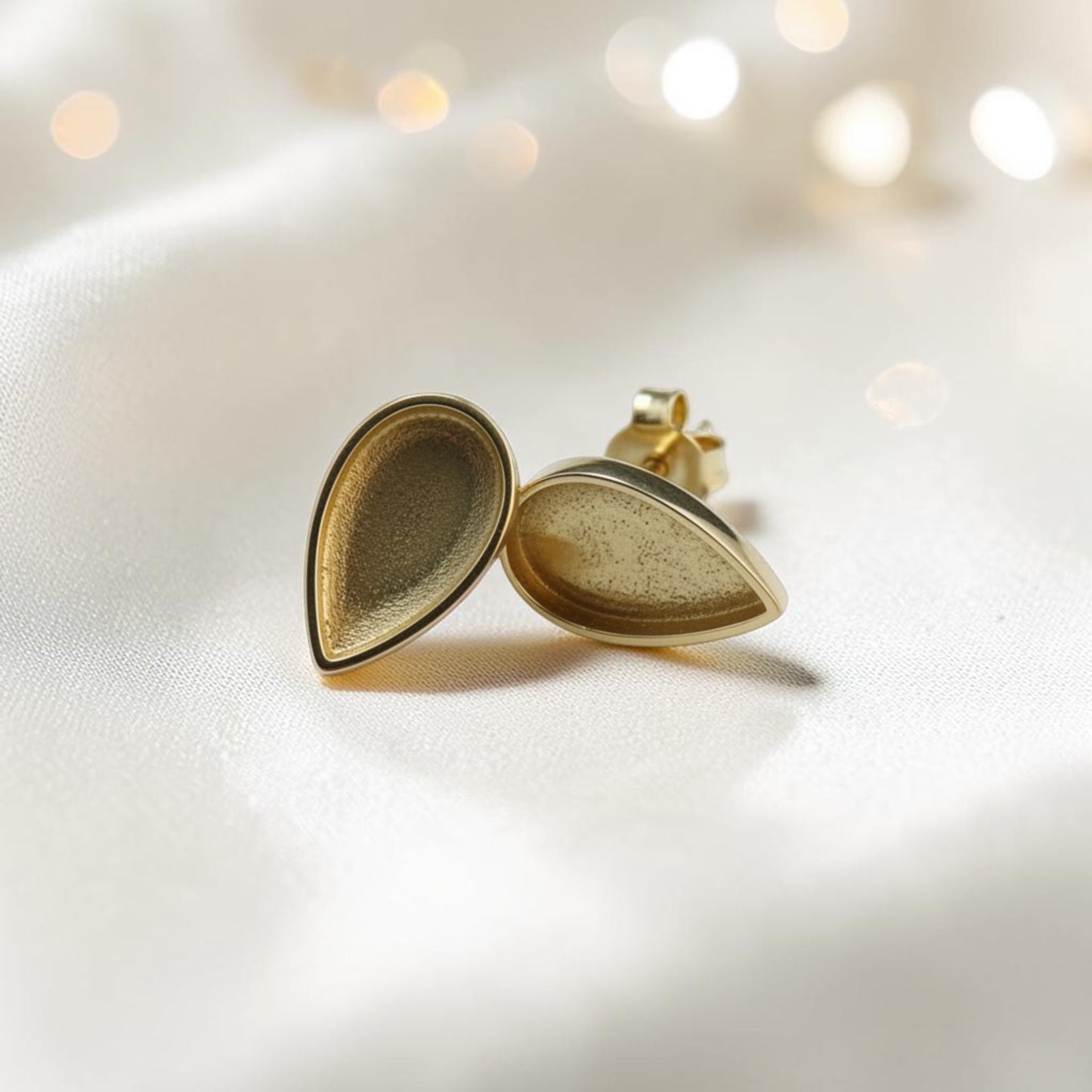 9ct gold earrings made in Lancashire, UK