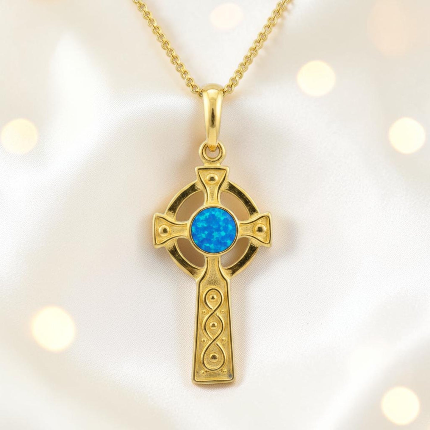 Claddagh 9ct gold cross, handcrafted in Lancashire, UK