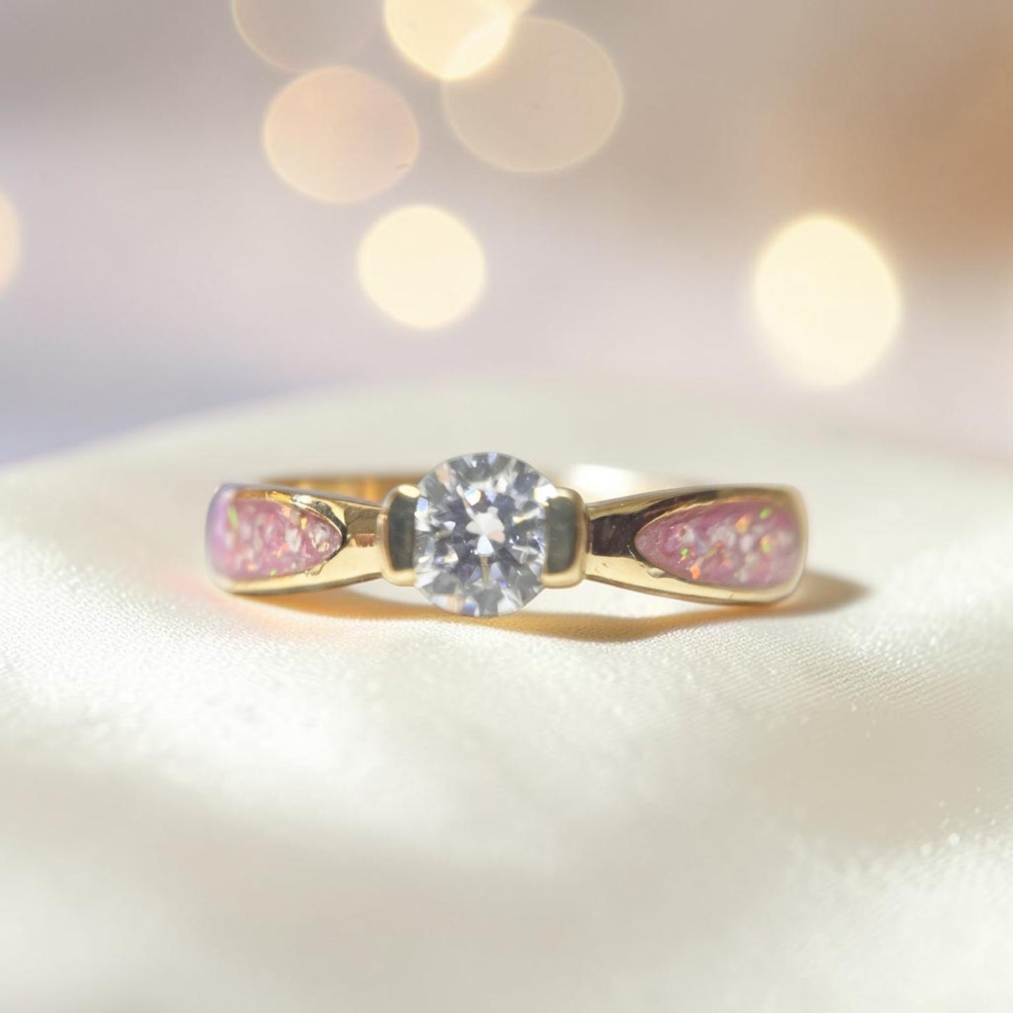 9ct gold solitaire ashes memorial ring, handcrafted in lancashire 