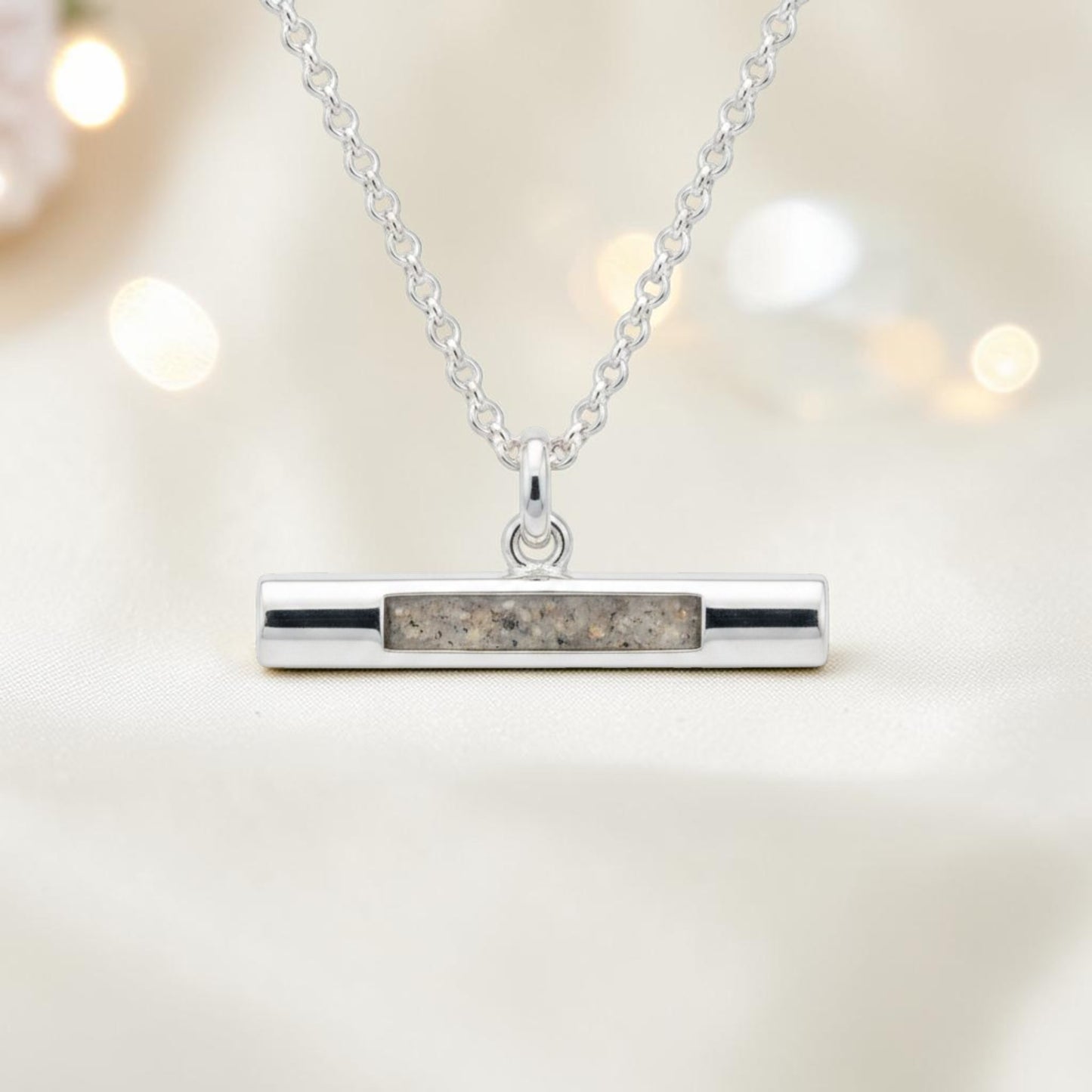 sterling silver T Bar pendant, handcrafted in Lancashire, UK