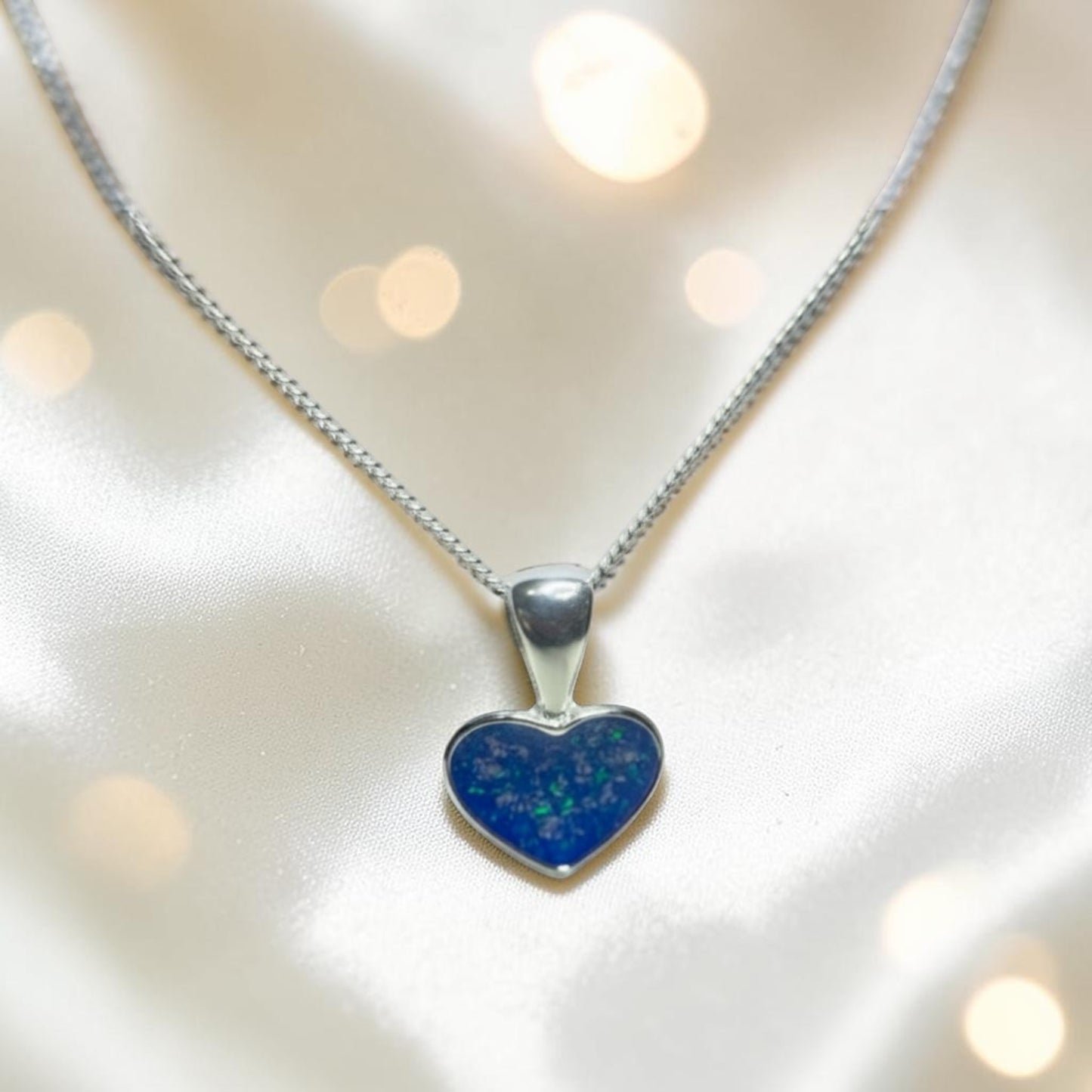 silver small heart ashes pendant, handcrafted in lancashire, uk