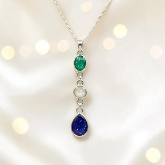 three stone memorial pendant, lancashire, uk