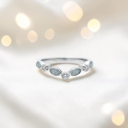 Zara Ring — silver wishbone ashes memorial ring, handcrafted in Lancashire, UK