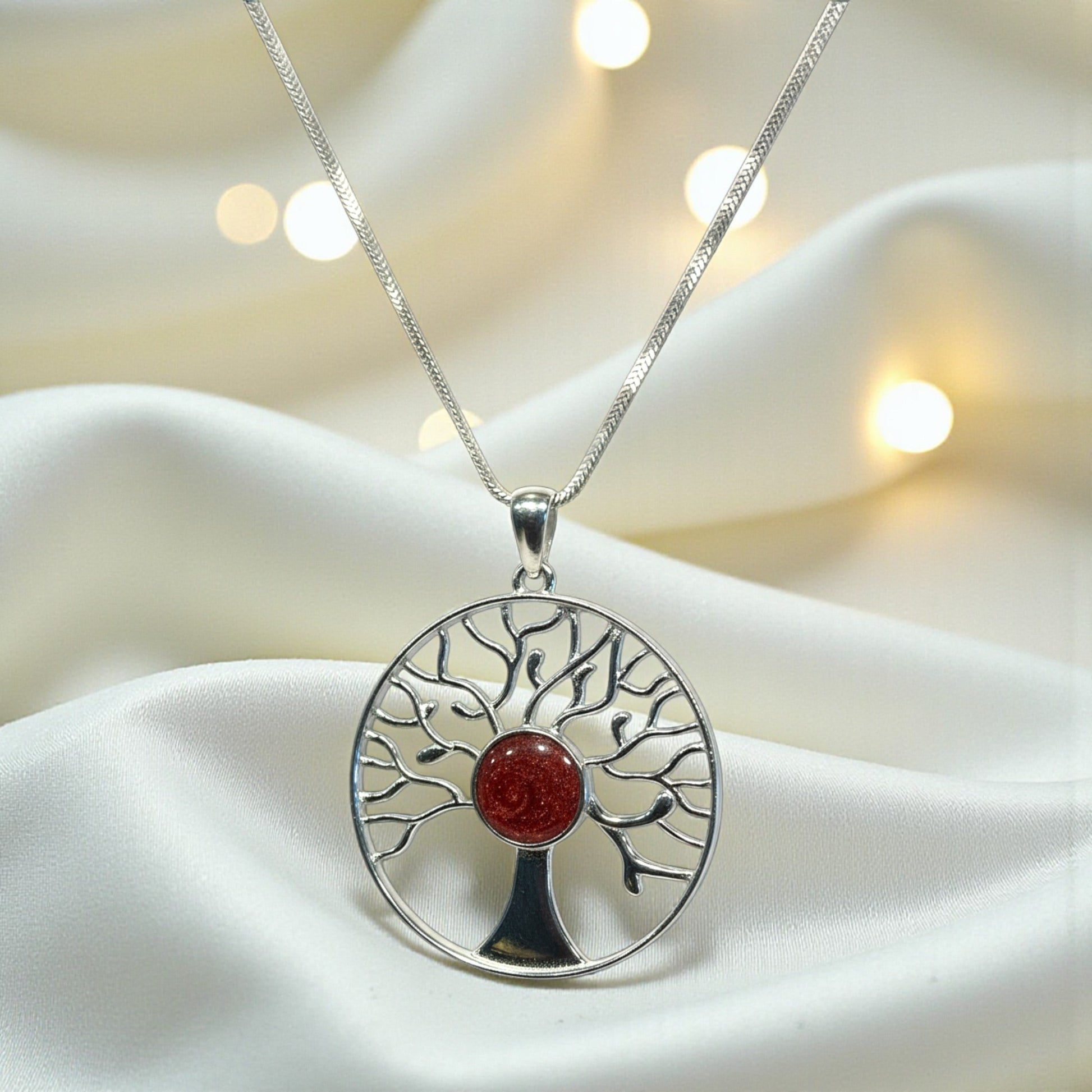 silver tree of life ashes memorial pendant, handcrafted in lancashire, uk