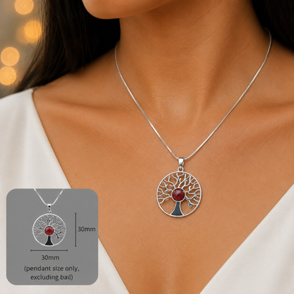 Algol tree of life memorial pendant, handcrafted in Lancashire UK - by Keepsake Memorial Jewellery