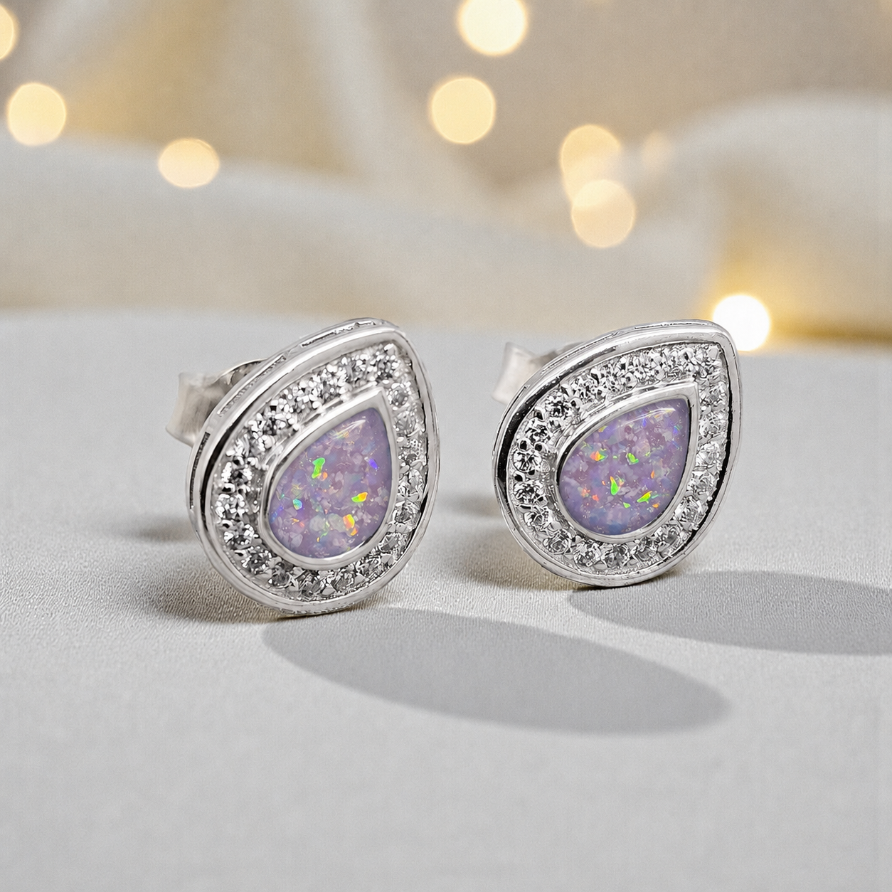 Keepsake Memorial Sterling Silver Ladies Ashes Earrings - Seraph Glow