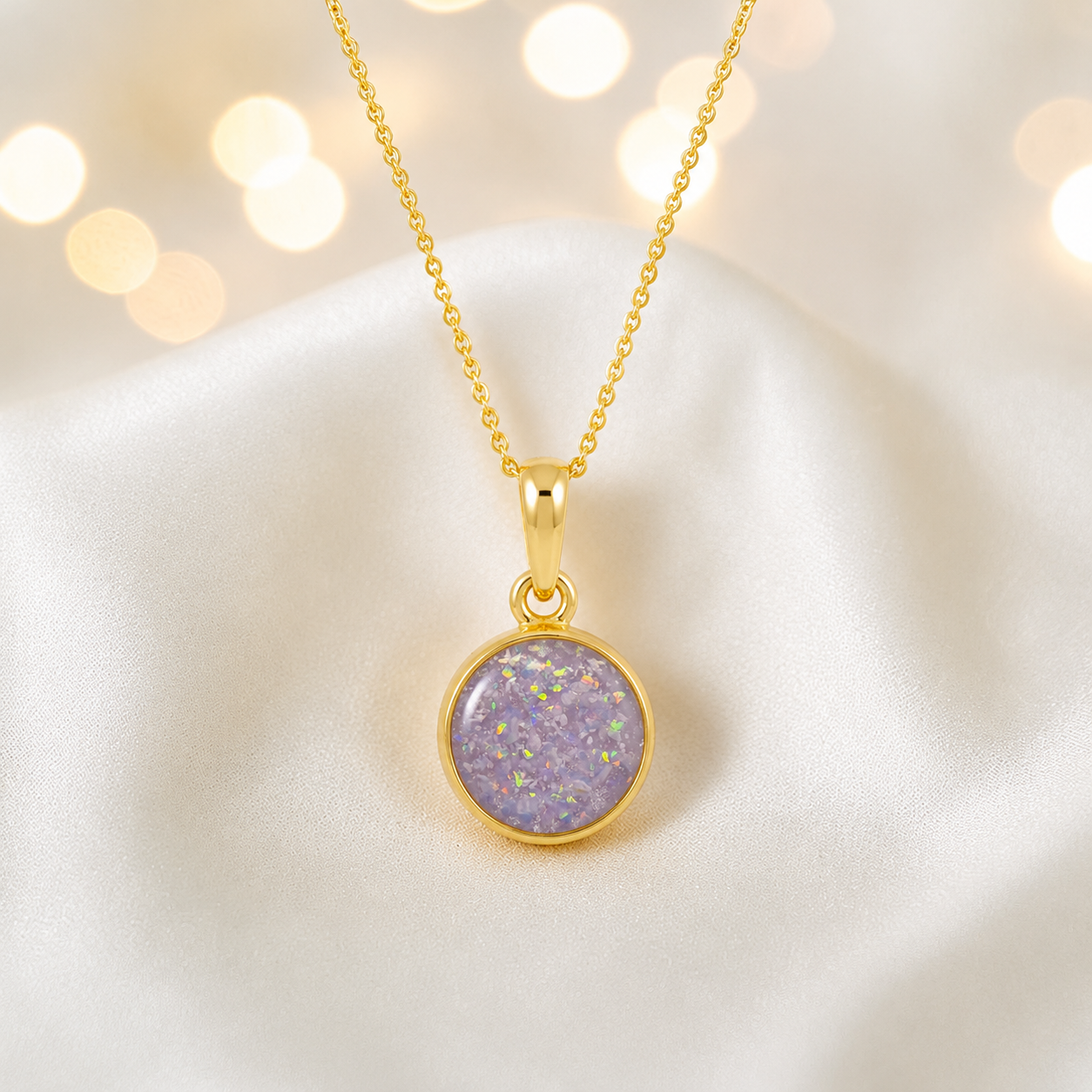 Unicorn purple Eternal Gold 9ct gold pendant, handcrafted in Lancashire UK – by Keepsake Memorial Jewellery