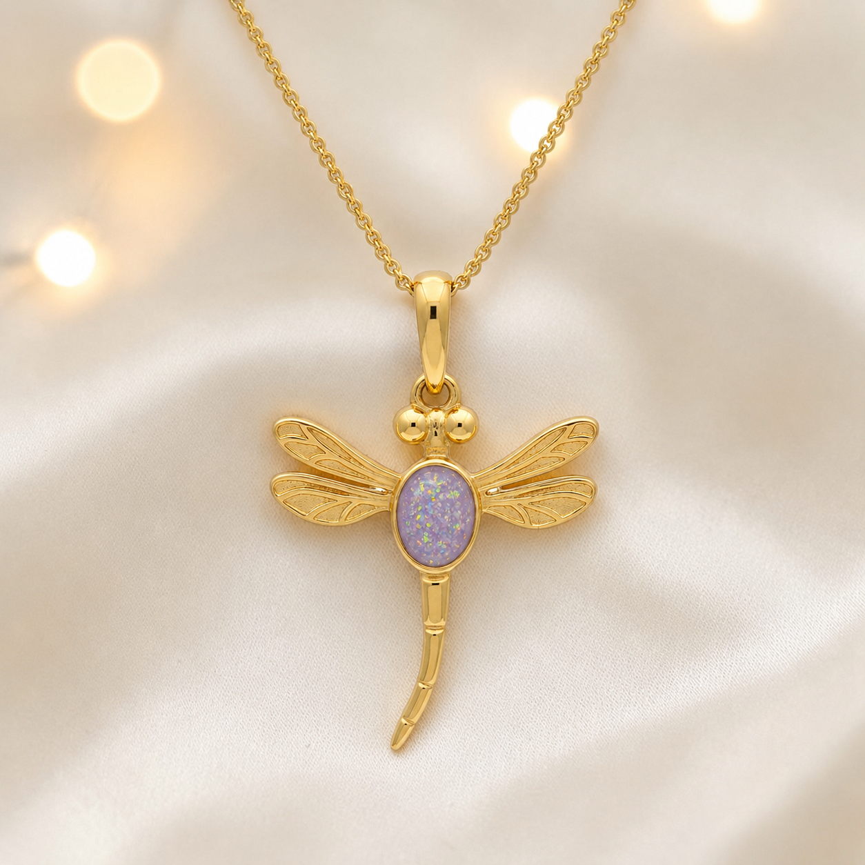 Unicorn Purple Golden Presence 9ct gold pendant, handcrafted in Lancashire UK – by Keepsake Memorial Jewellery
